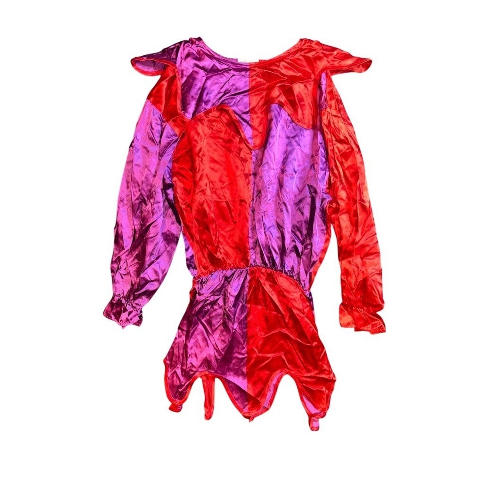 California Costume Collections Jester Harlequin Halloween Tunic Romper L Adult